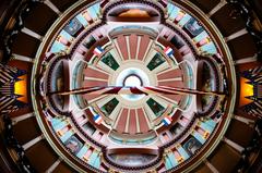 Interior dome of St. Louis's Old Courthouse with American flag