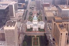 Old St. Louis County Courthouse seen from the Gateway Arch