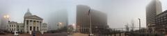 very foggy November morning downtown St. Louis