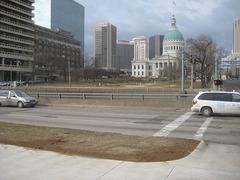 Downtown St. Louis Memorial Drive overlooking overpass