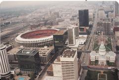 Busch Stadium from the Arch 1991