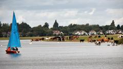 Boat and cattle on the Thames near Oxford