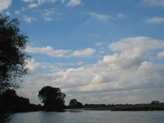 view of the Thames River opposite Port Meadow