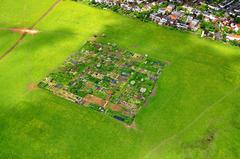 Aerial view of Port Meadow in Oxford