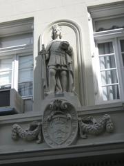 statue above door of Presbetere in French Quarter of New Orleans