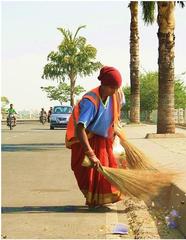 Street scene at Necklace Road in Hyderabad, India