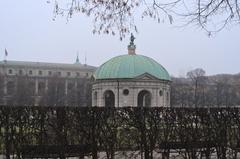 Dianatempel in Munich Hofgarten with fog