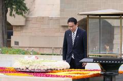 Prime Minister Fumio Kishida visits New Delhi, India on March 20, 2023