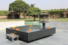 Memorial site of Mahatma Gandhi in Delhi where he was cremated