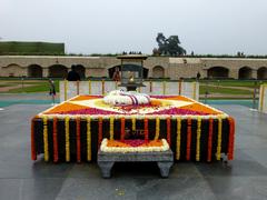 Mahatma Gandhi Memorial at Raj Ghat in Delhi, India