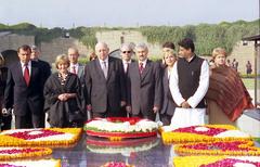 Polish Parliamentary delegation at Mahatma Gandhi's Samadhi