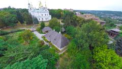 Aerial view of Kotliarevskyi Museum in Poltava, Ukraine