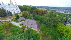 aerial view of Kotliarevskyi Museum in Poltava, Ukraine