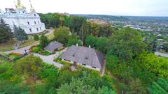 Kotliarevskyi Museum in Poltava, Ukraine, aerial view