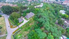 Aerial view of Kotliarevskyi Museum in Poltava, Ukraine