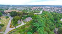 Aerial view of Kotliarevskyi Museum in Poltava, Ukraine