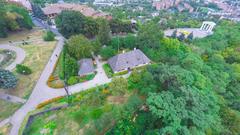 Aerial view of Kotliarevskyi Museum in Poltava, Ukraine