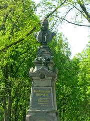 Monument to writer Kotlyarevsky in Poltava, Ukraine