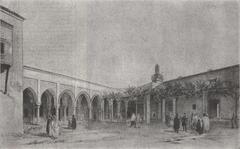 Colonnade d'entrée du palais du bey à Oran, Algérie, en 1833