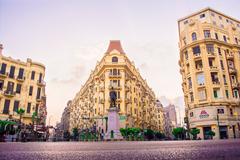 Talaat Harb Square and Talaat Harb monument in Cairo, Egypt