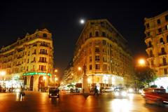 Talaat Harb Square at night in Cairo