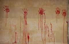 Fatimah's handprint in sheep's blood at Eid al-Adha in Cairo