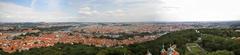 Prague panorama from Petřín Lookout Tower