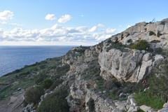 Dingli Cliffs in Malta with sea view