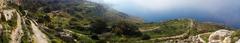 Panoramic view from Dingli Cliffs in Malta