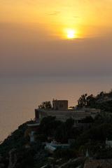 Sunset view from Dingli Cliffs in Malta