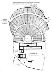 Plan for the ancient Theater of Dionysus in Athens