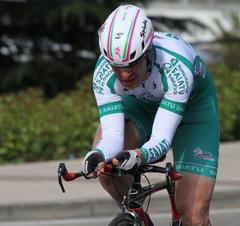 Alfonso Postigo cycling at the European Cup Time Trial in Cáceres