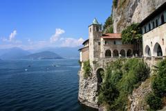 Santa Caterina del Sasso Monastery in Leggiuno, Italy