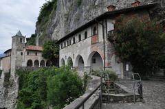 Santa Caterina del Sasso Monastery on the eastern shore of Lake Maggiore