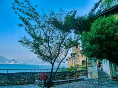 view from Santa Caterina del Sasso Monastery to Lake Maggiore in Leggiuno