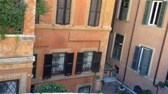 Air conditioner units on the windows of a building in front of the Spanish Steps