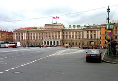 Statue of Andrey Ivanovich Stackenschneider in front of Mariinsky Palace