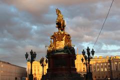 White nights in Saint Petersburg with an illuminated cityscape