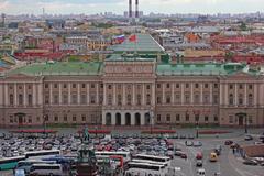 Saint Isaac's Square with Saint Isaac's Cathedral in Saint Petersburg, Russia