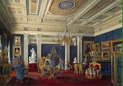 Blue Drawing-Room in the Mariinsky Palace by Hau Edward Petrovich