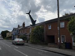 Headington Shark sculpture in Oxford