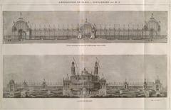 Façades of the Palais du Champ-de-Mars and Trocadéro at the Paris 1878 World Fair