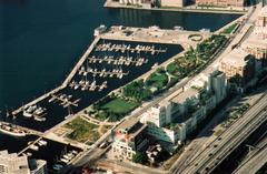 Toronto Music Garden and Marina from the CN Tower