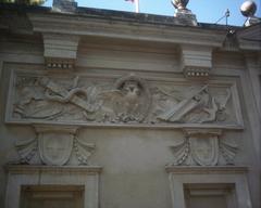 Decorative detail at Piazza dei Cavalieri di Malta in Rome