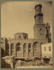 Le Caire Mosquée et minarets de la Sultan Kalaoun photograph by Bonfils