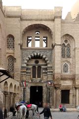 Historic Qalawun complex portal in Cairo