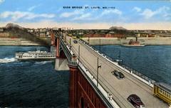 Eads Bridge over the Mississippi River on a clear day