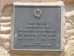 100th Anniversary Plaque of Eads Bridge in St. Louis