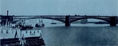 Eads Bridge over the Mississippi River, opened in 1874, featuring alloy steel arches