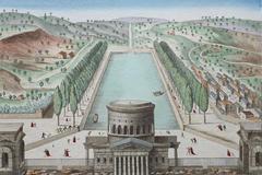 historical illustration of Bassin de la Villette in 1820